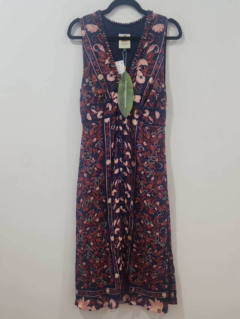 Farm Rio Boho Floral Scarf Midi Dress - Picture 4 of 15
